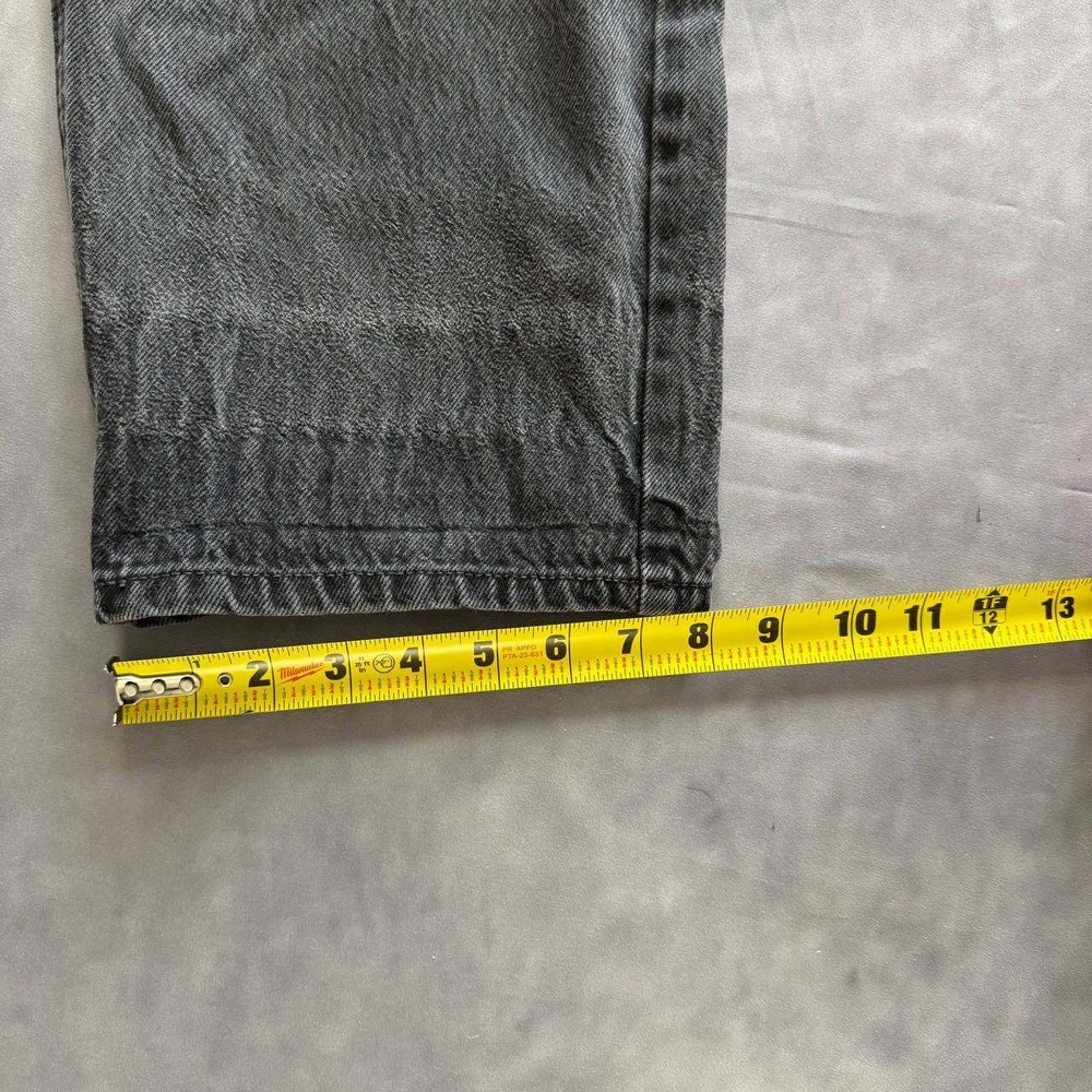 Empyre Loose Fit Skate Jeans Washed Black Distressed Denim Size 32 Wide Leg - Picture 7 of 11